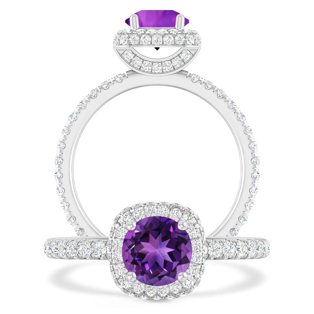 White Gold - Amethyst