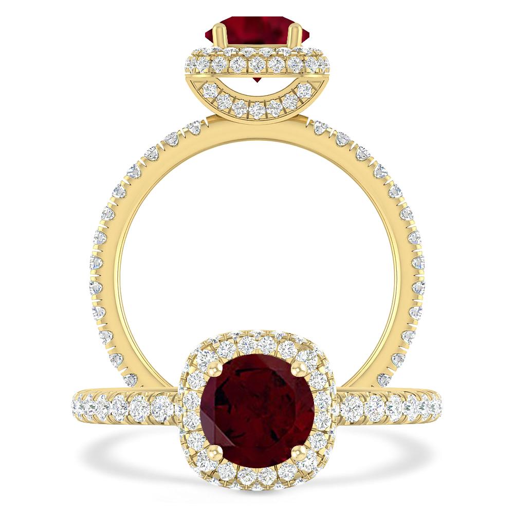 Yellow Gold - Garnet