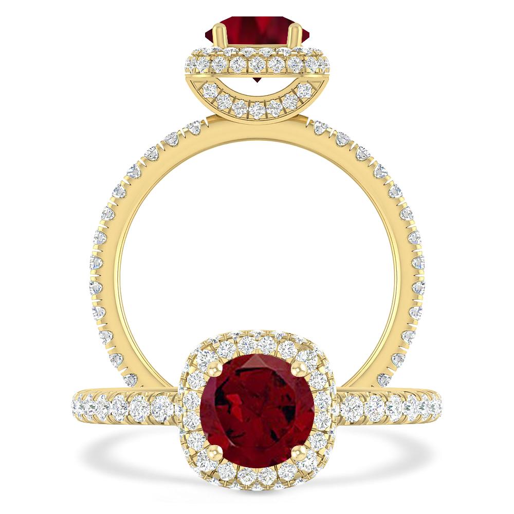 Yellow Gold - Garnet