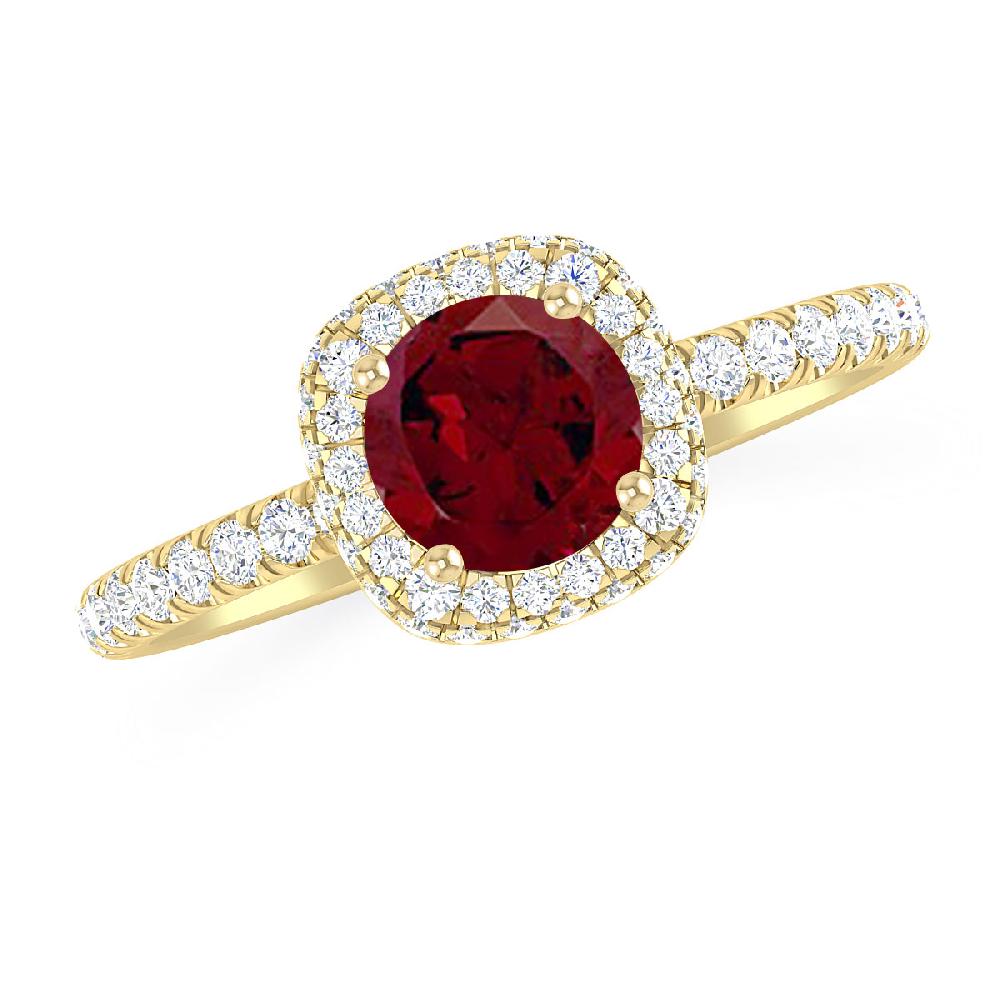 Yellow Gold - Garnet