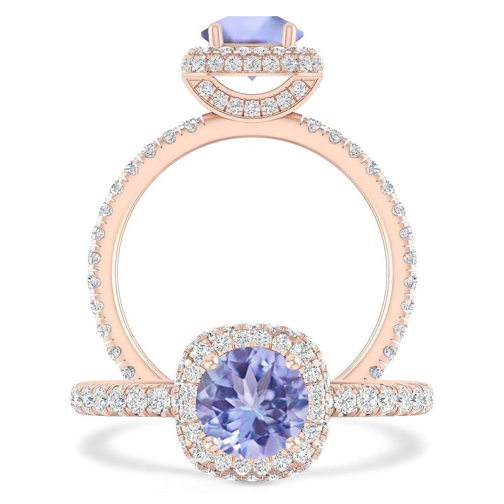 Rose Gold - Tanzanite