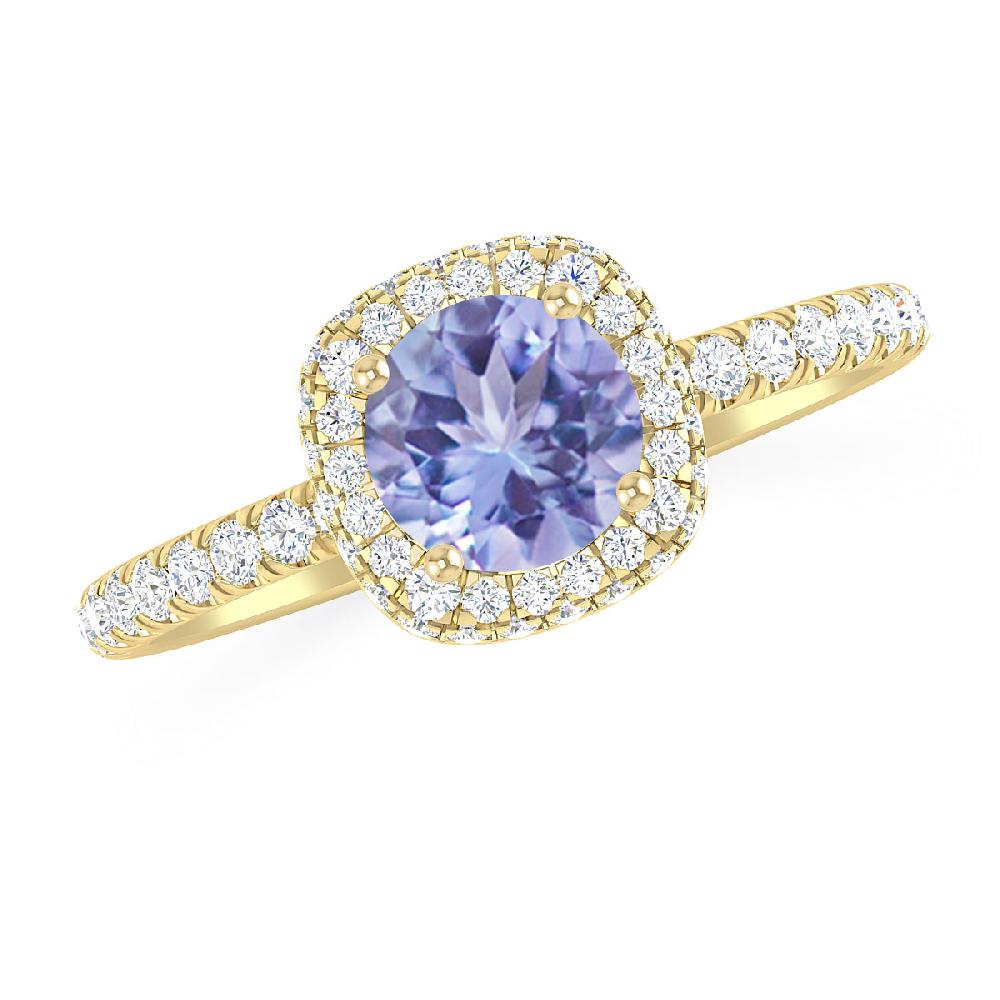 Yellow Gold - Tanzanite