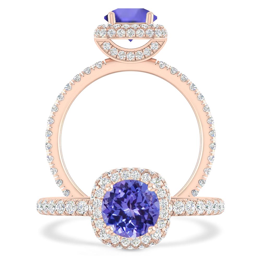 Rose Gold - Tanzanite