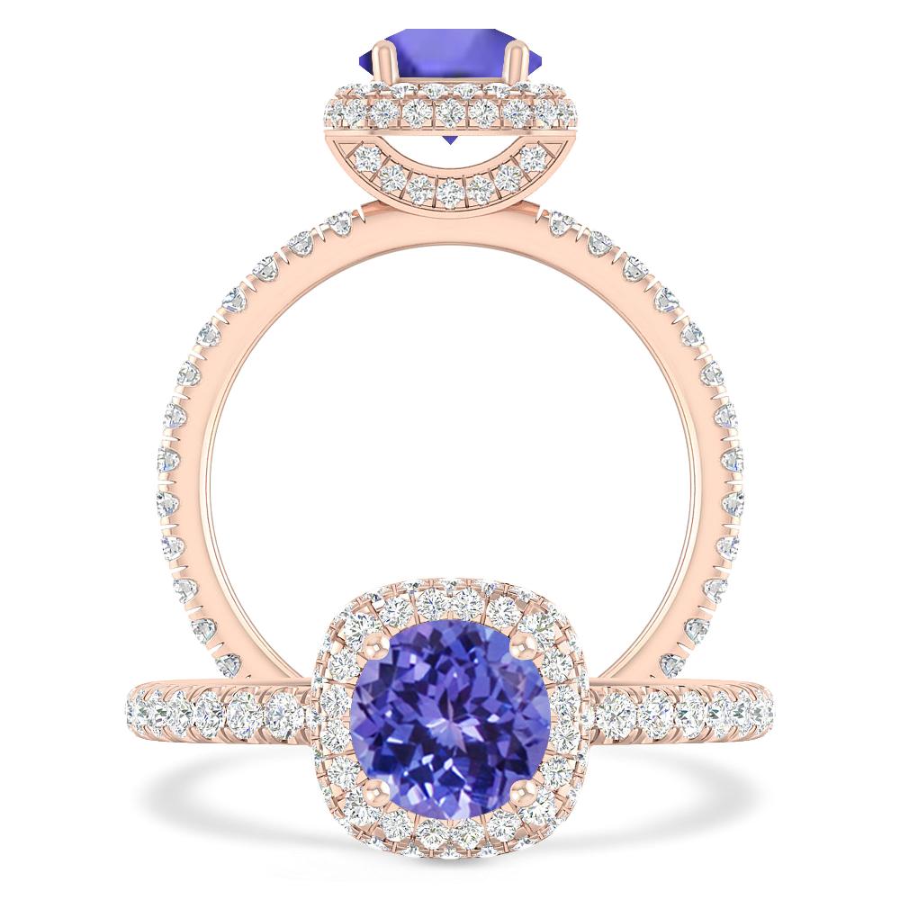 Rose Gold - Tanzanite