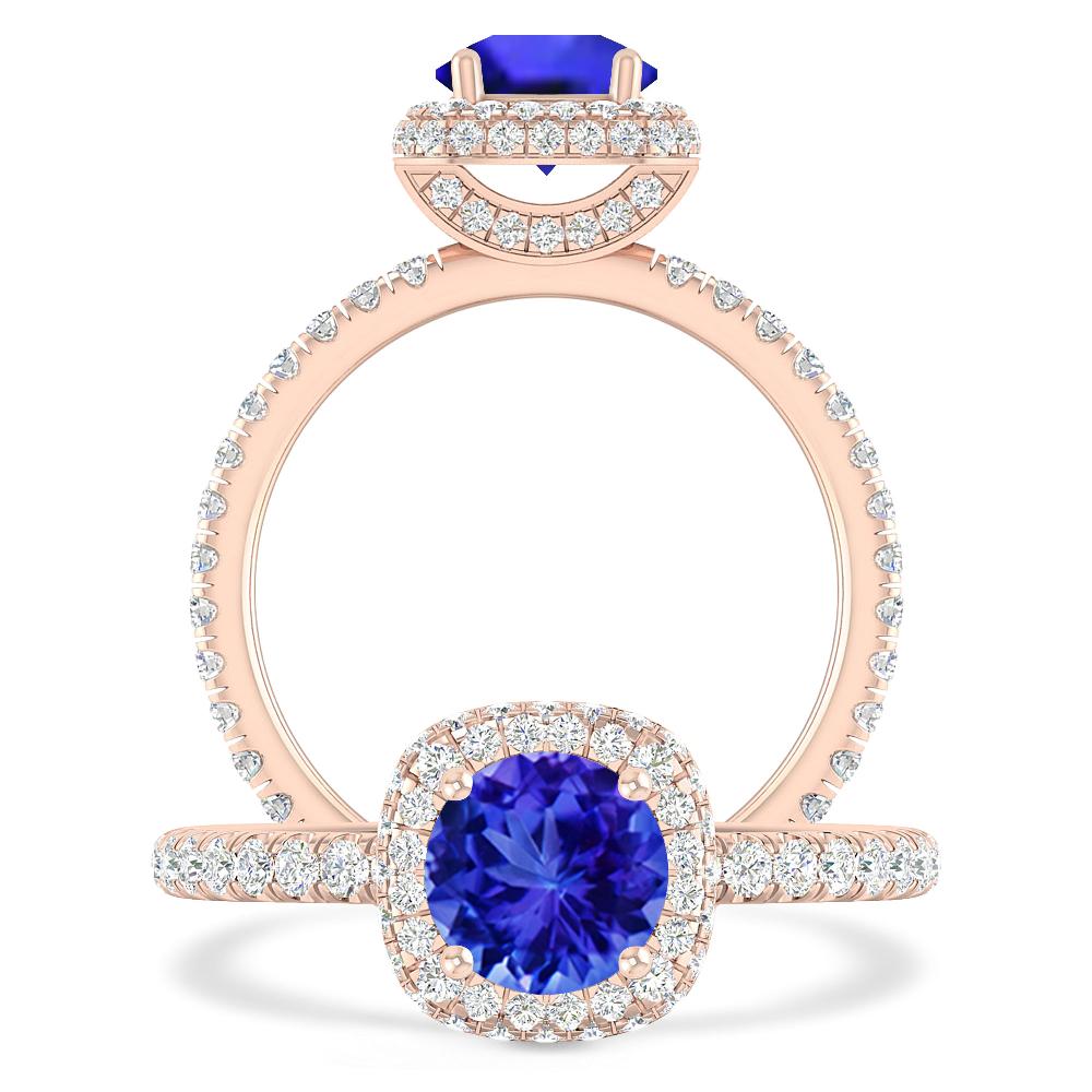 Rose Gold - Tanzanite