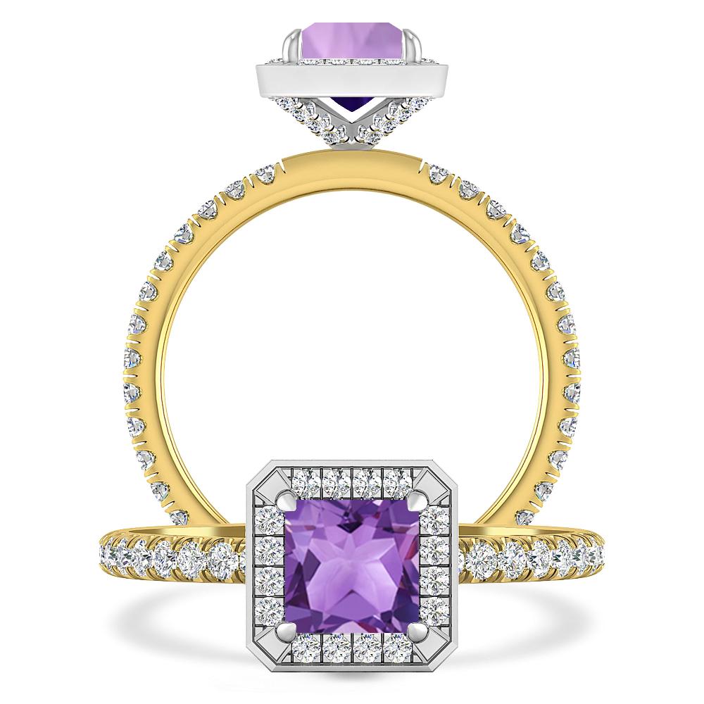 Yellow Gold - Amethyst
