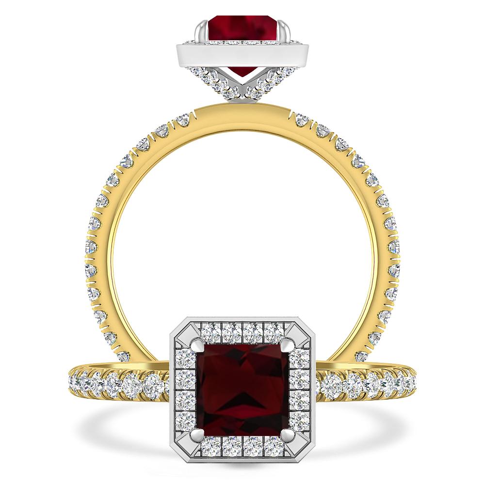 Yellow Gold - Garnet