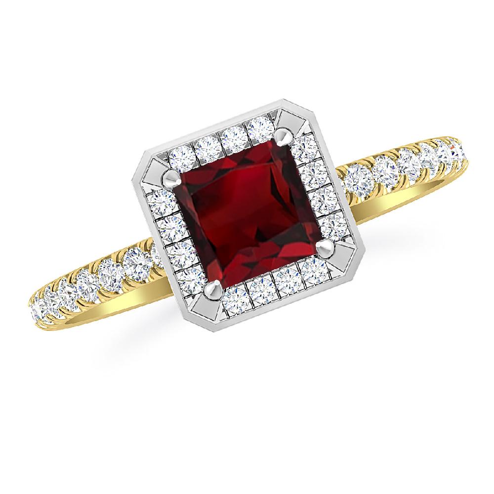 Yellow Gold - Garnet