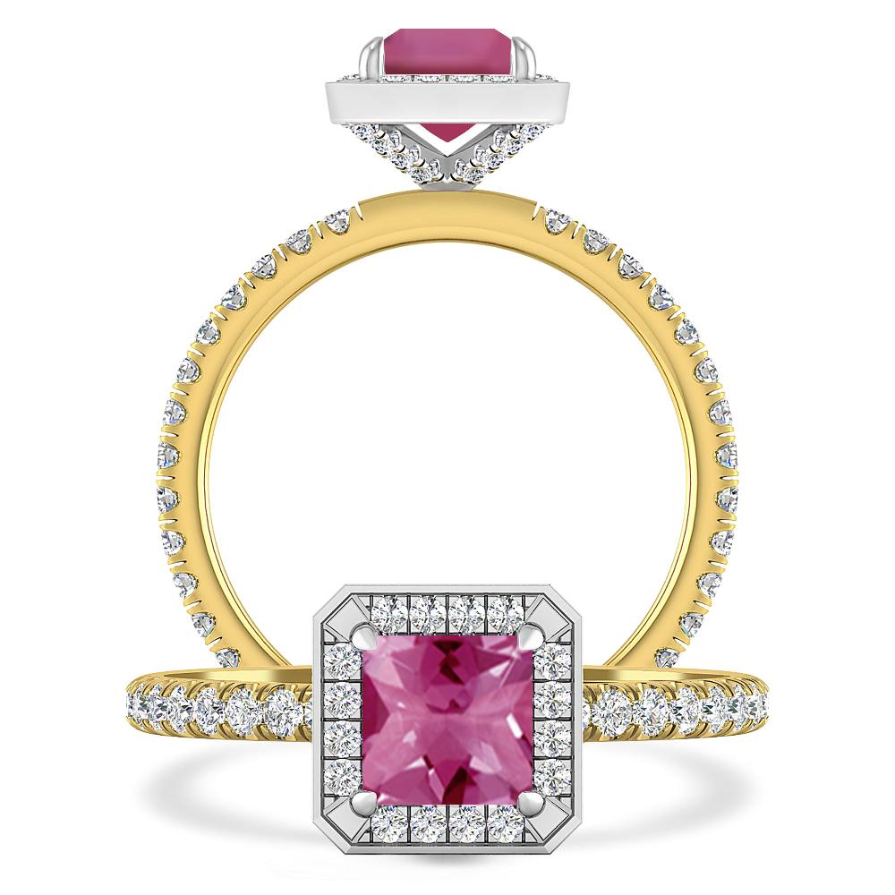 Yellow Gold - Pink Tourmaline