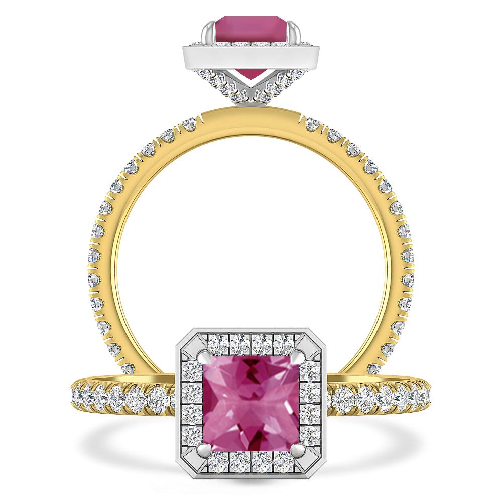 Yellow Gold - Pink Tourmaline