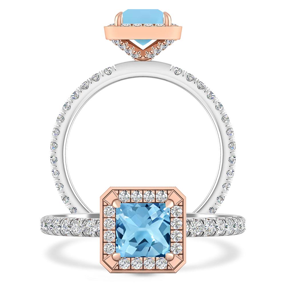 White Gold - Blue Topaz