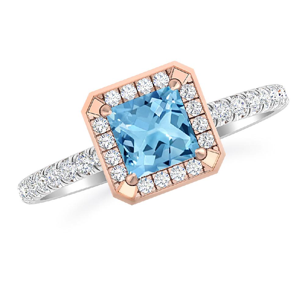 White Gold - Blue Topaz