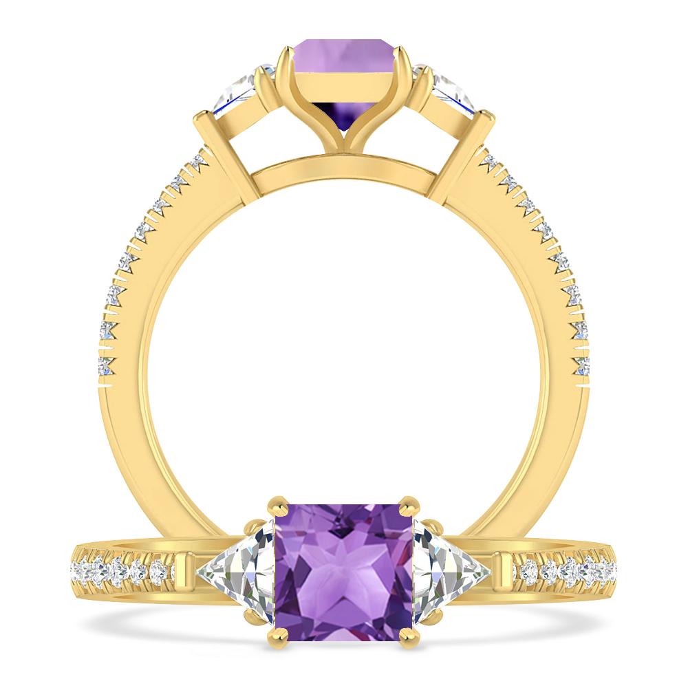 Yellow Gold - Amethyst