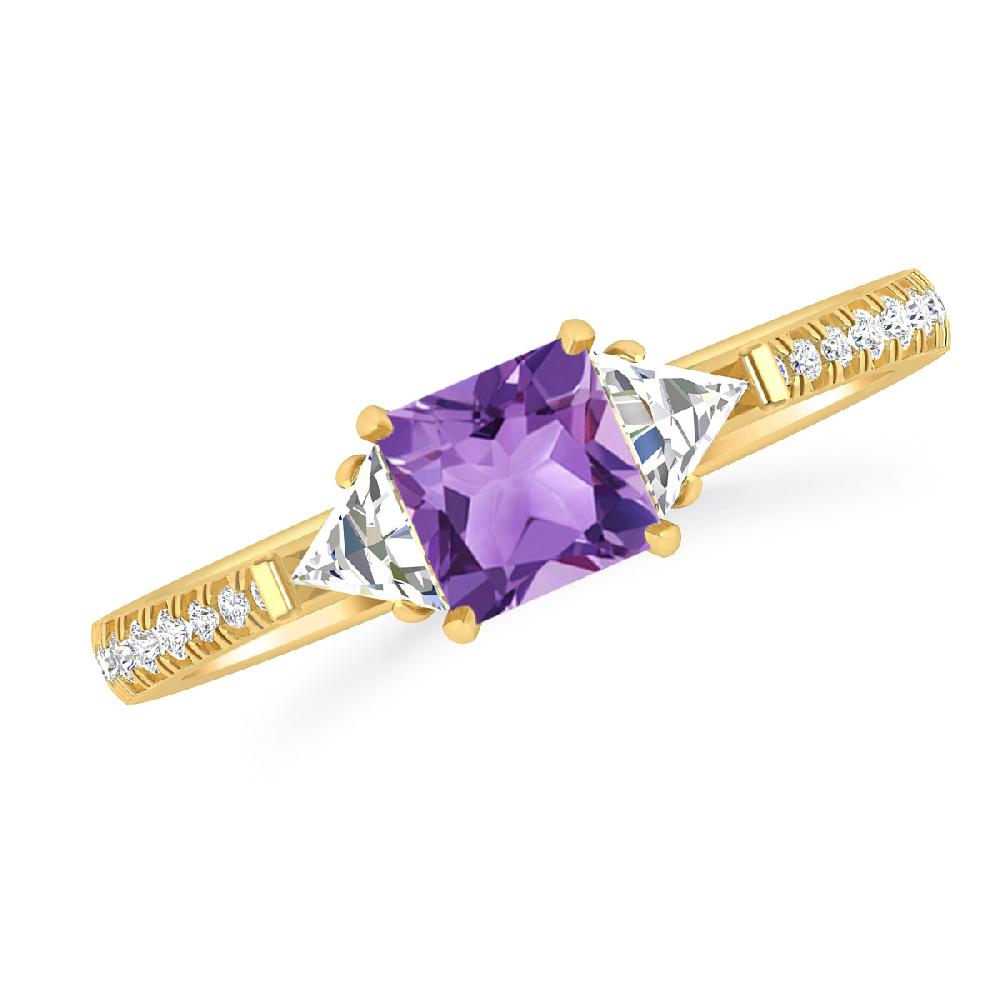 Yellow Gold - Amethyst