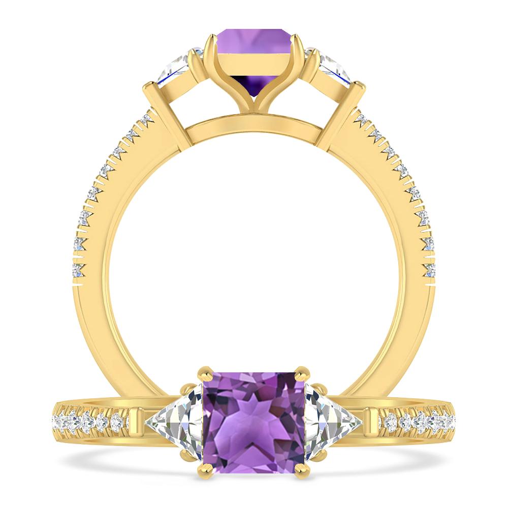 Yellow Gold - Amethyst