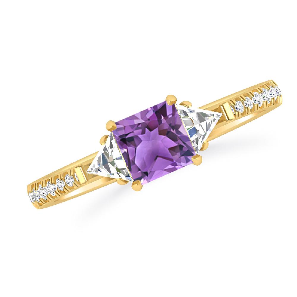 Yellow Gold - Amethyst