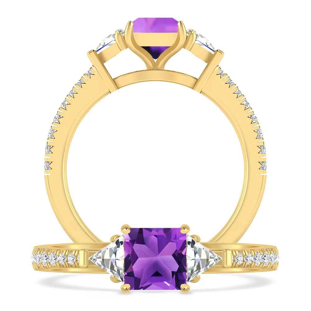 Yellow Gold - Amethyst
