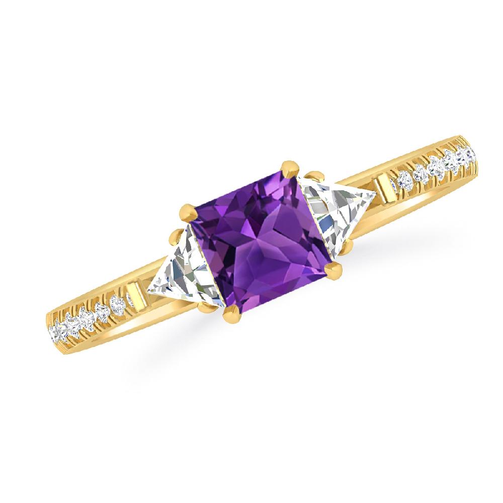 Yellow Gold - Amethyst