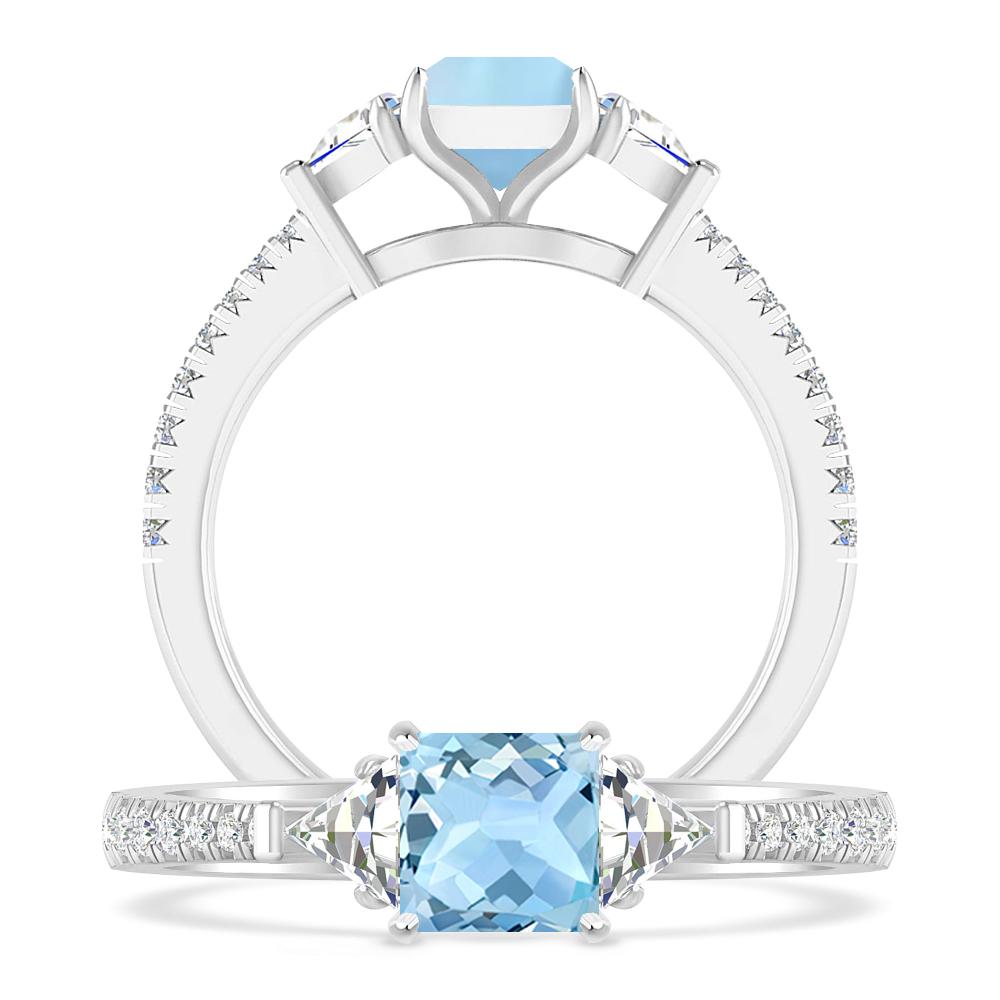 White Gold - Aquamarine