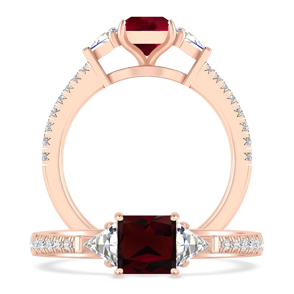 Rose Gold - Garnet