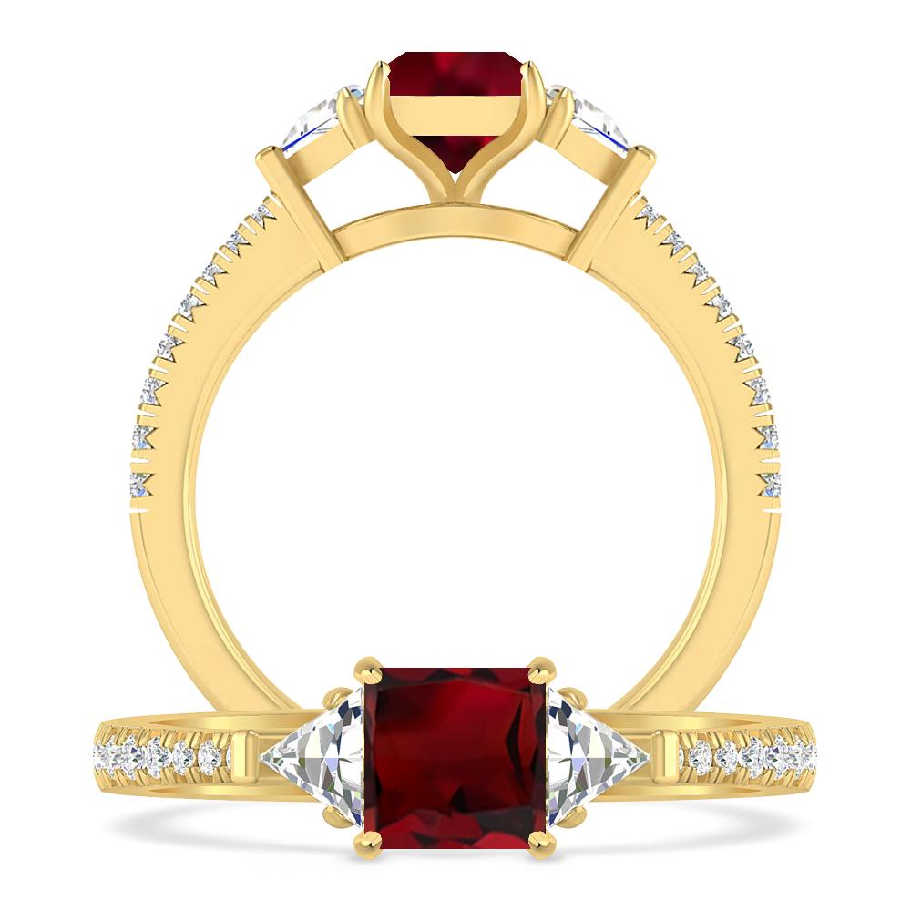 Yellow Gold - Garnet