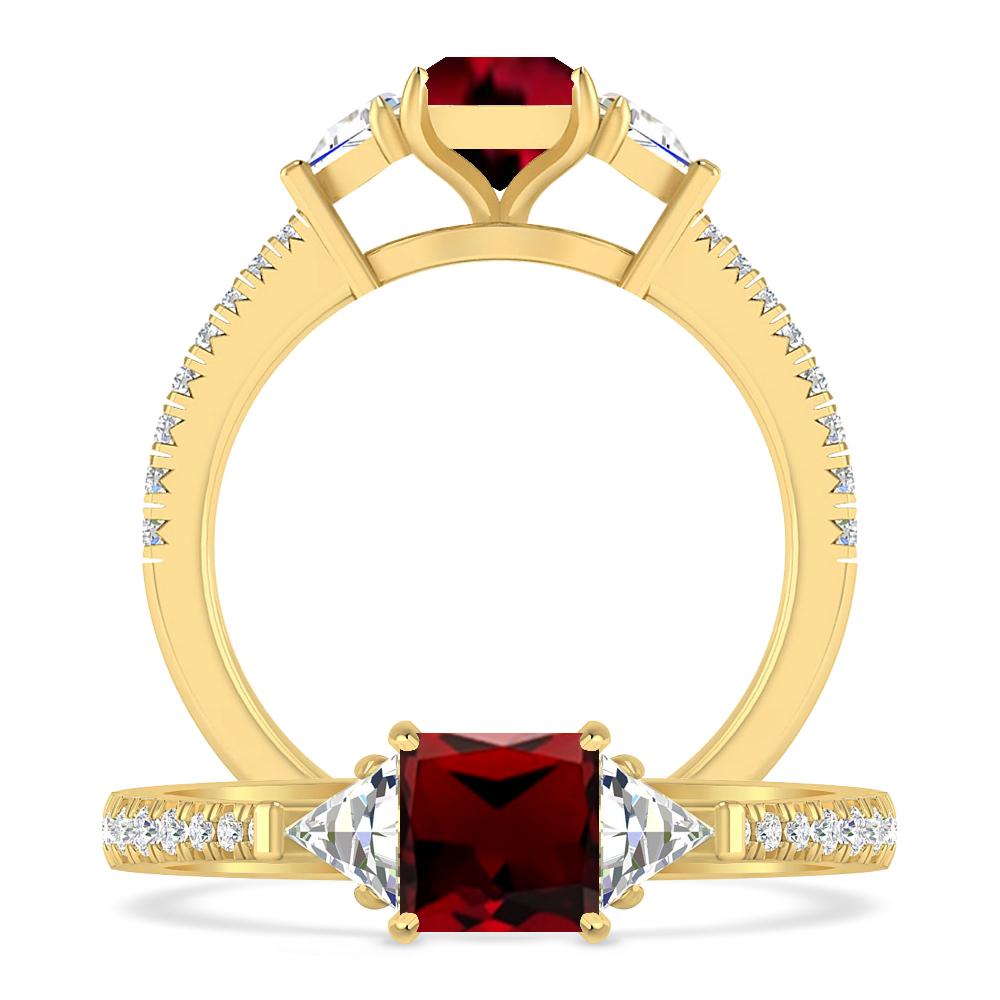 Yellow Gold - Garnet