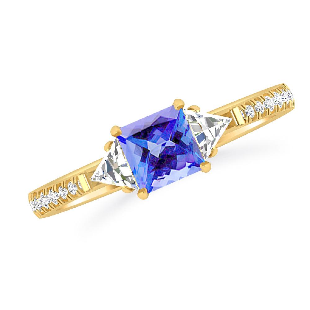 Yellow Gold - Tanzanite