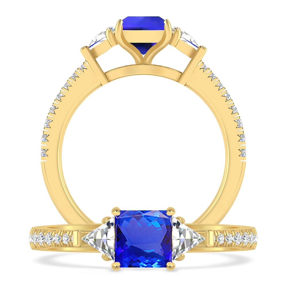 Yellow Gold - Tanzanite
