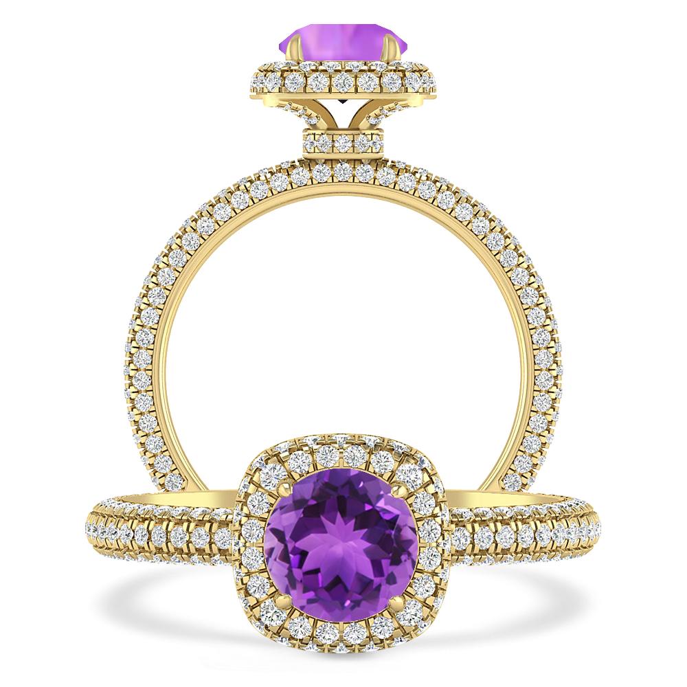 Yellow Gold - Amethyst