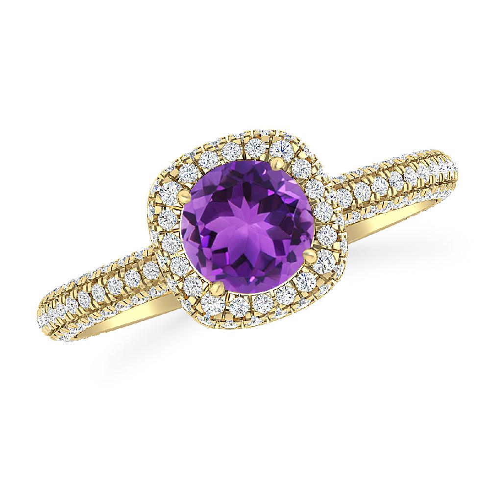 Yellow Gold - Amethyst