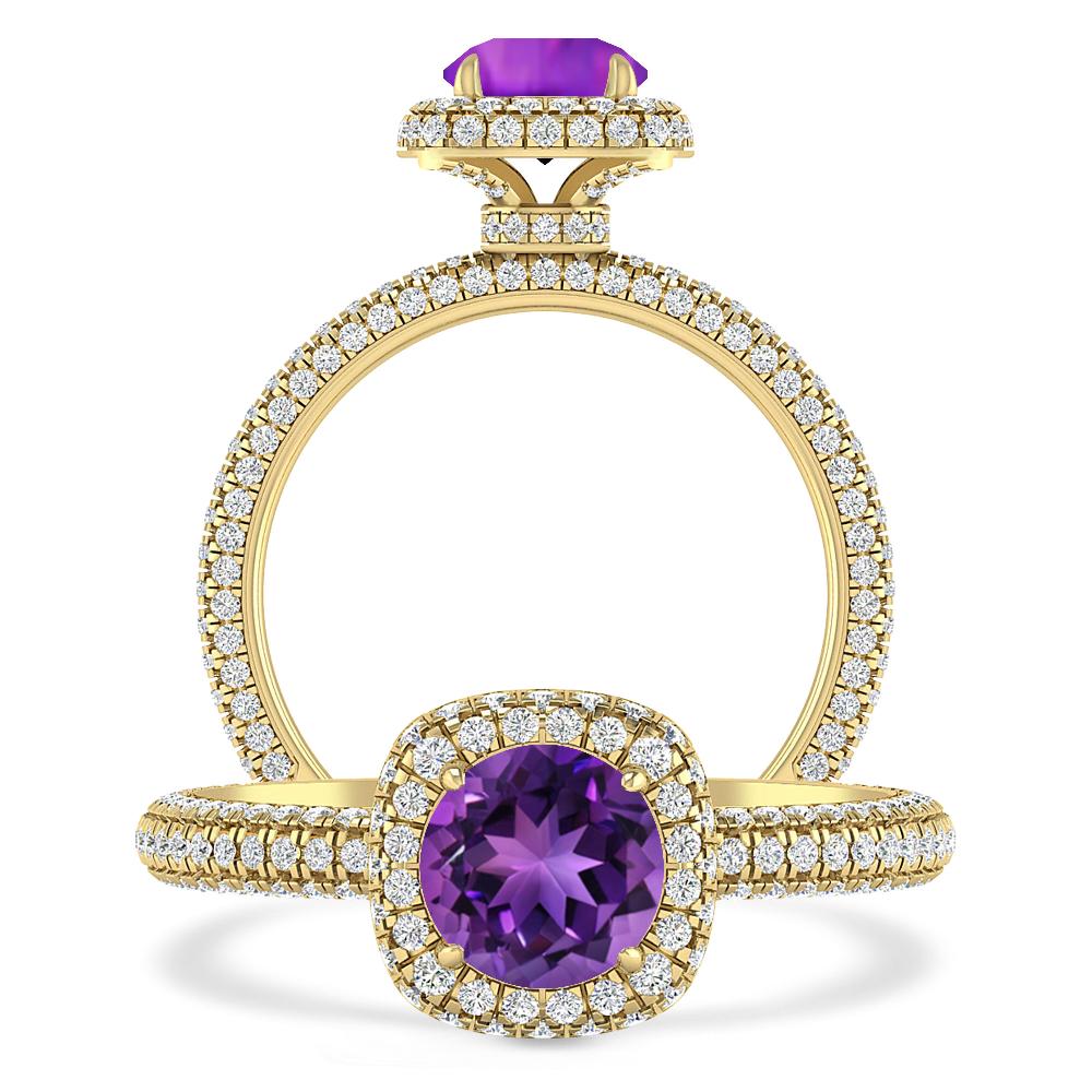 Yellow Gold - Amethyst