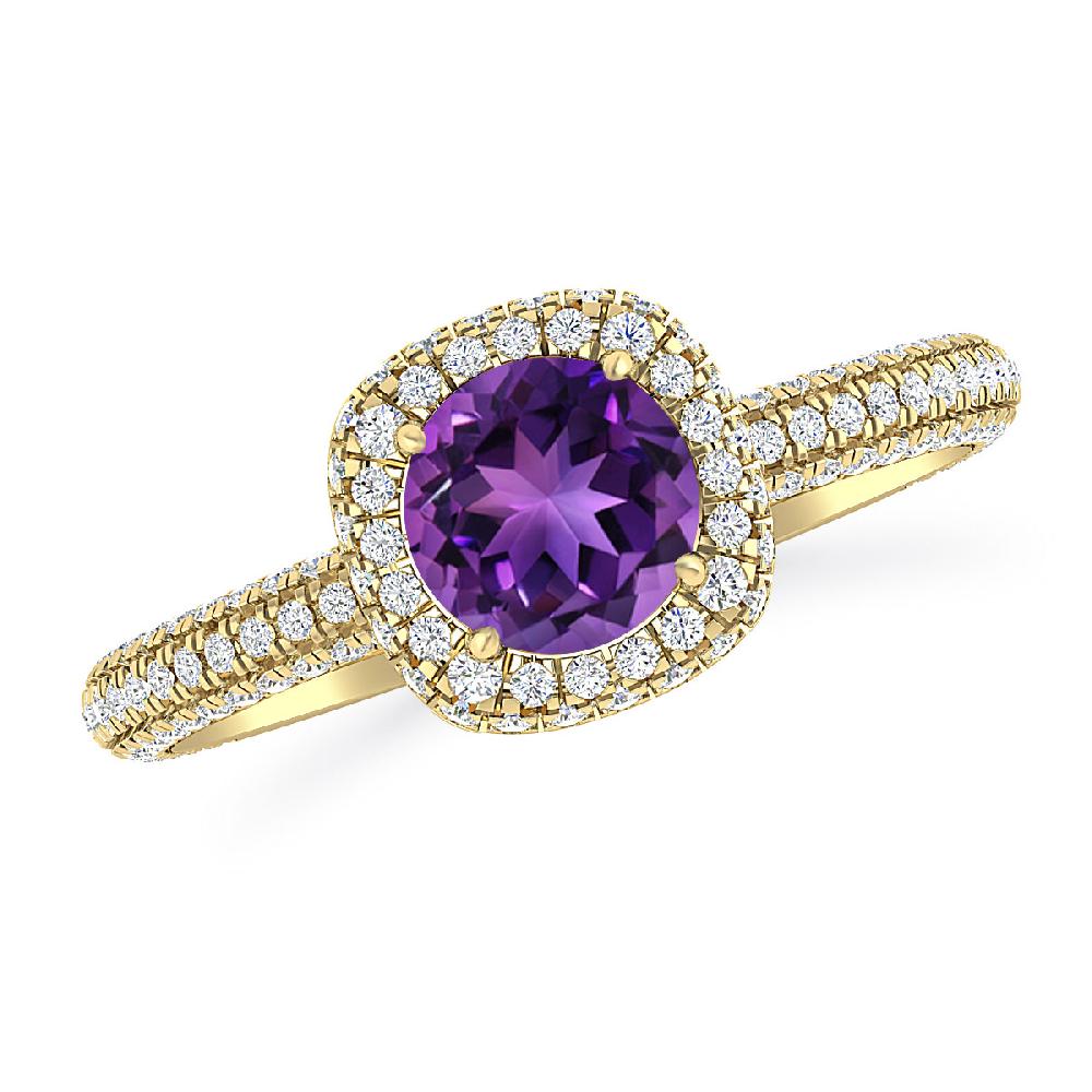 Yellow Gold - Amethyst