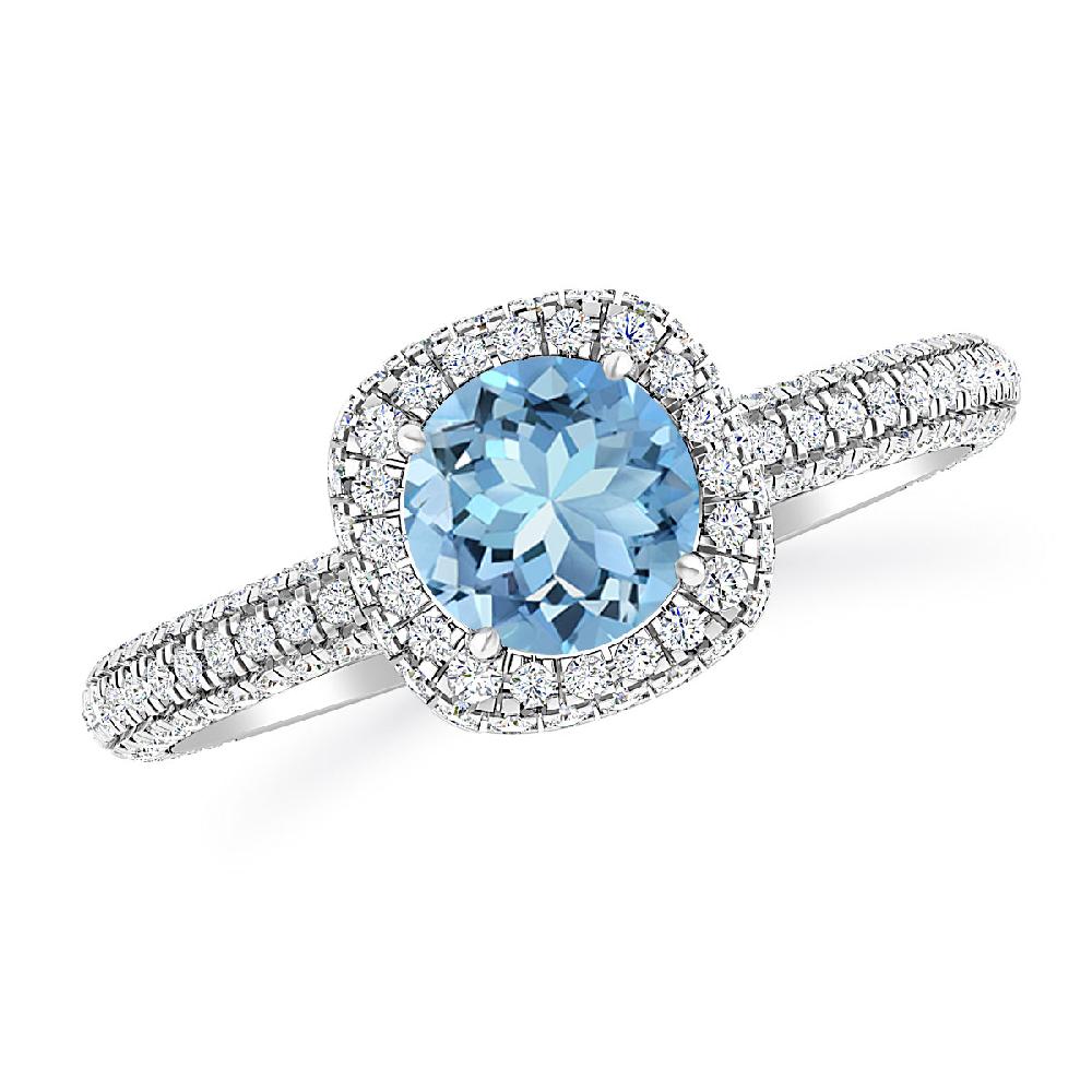 White Gold - Aquamarine