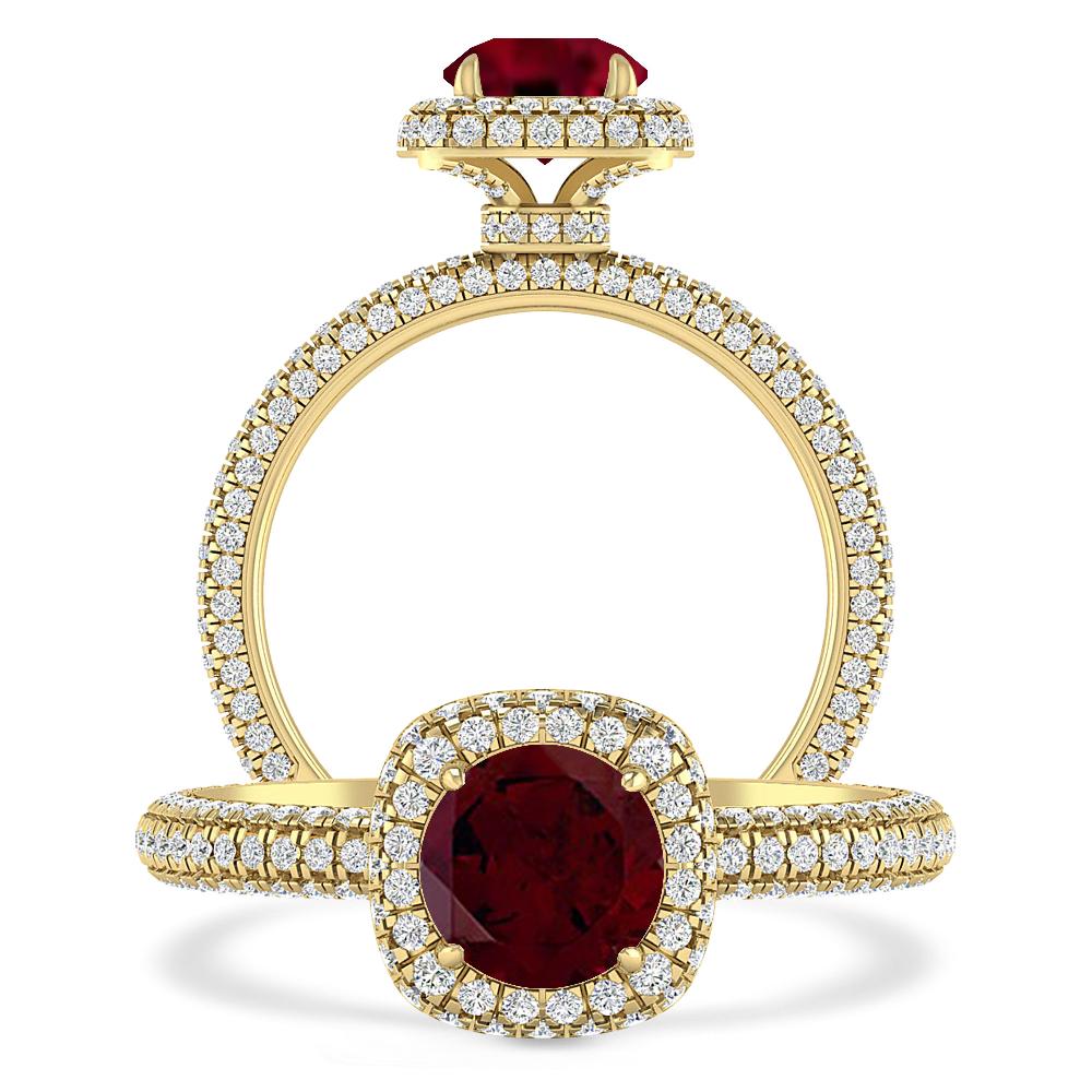 Yellow Gold - Garnet