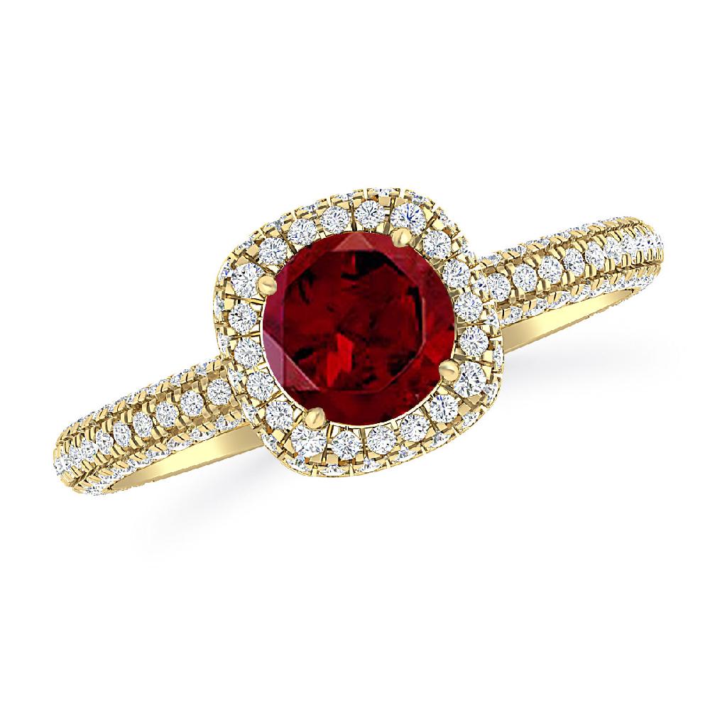 Yellow Gold - Garnet