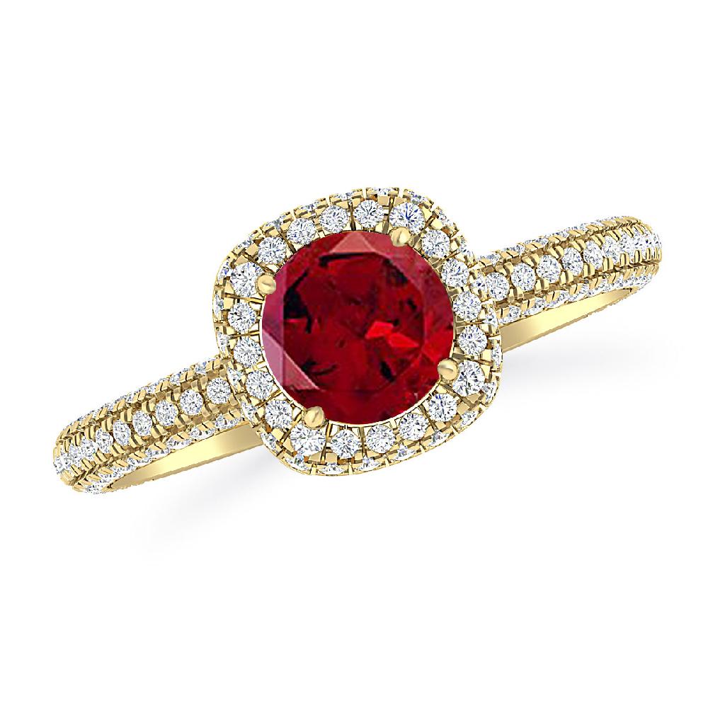 Yellow Gold - Garnet