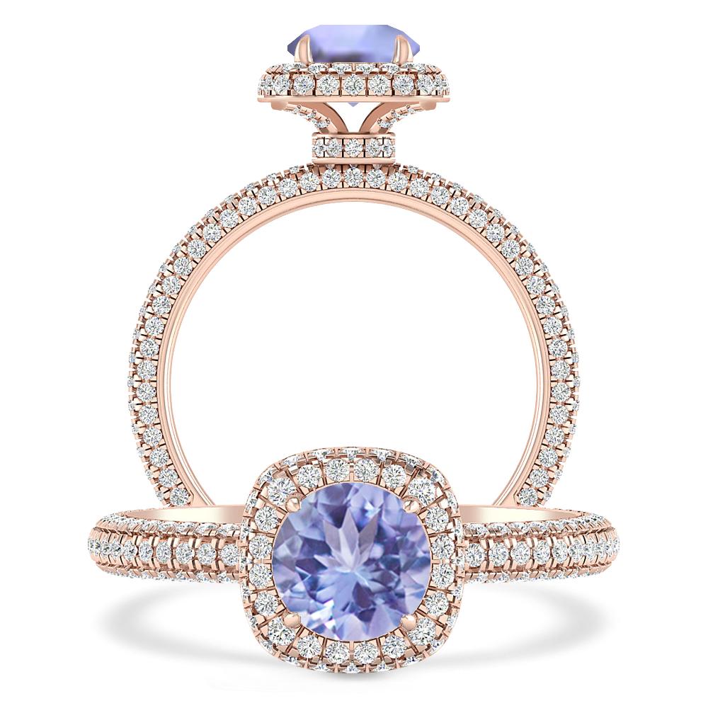 Rose Gold - Tanzanite