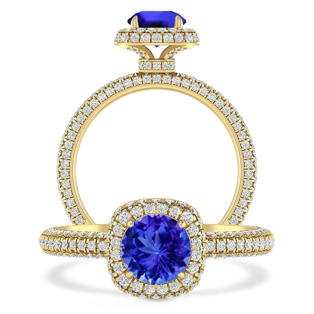 Yellow Gold - Tanzanite