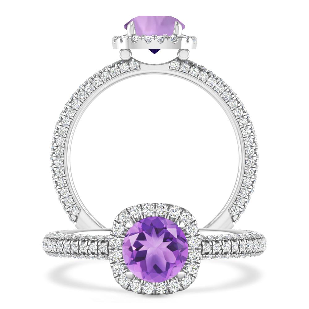 White Gold - Amethyst