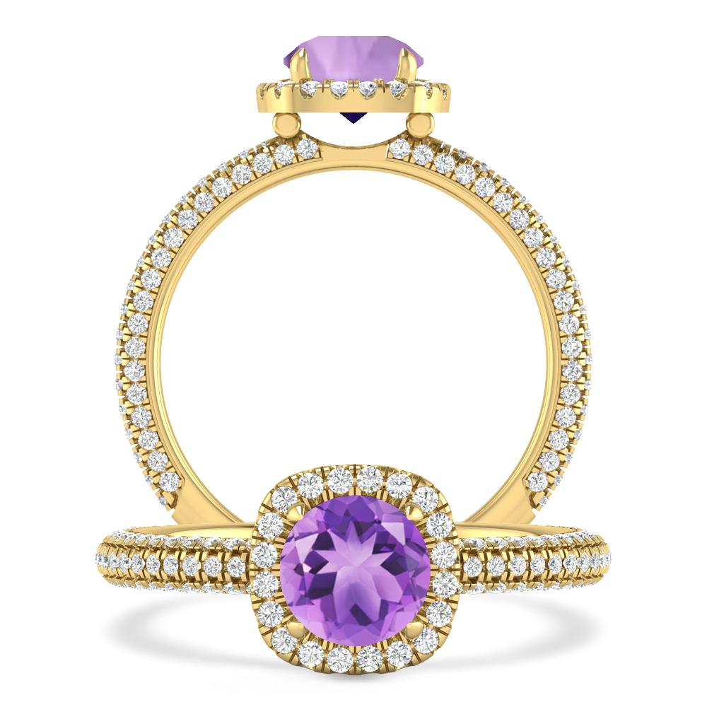 Yellow Gold - Amethyst