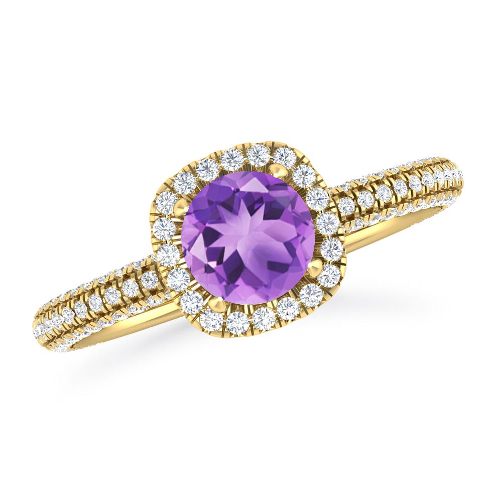 Yellow Gold - Amethyst