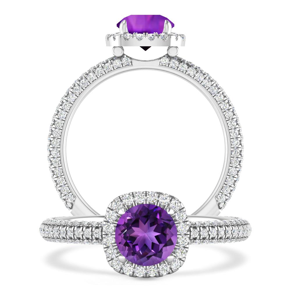 White Gold - Amethyst