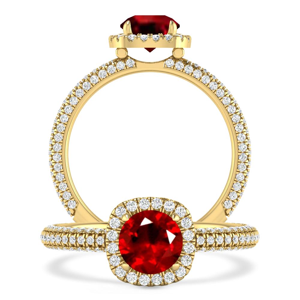 Yellow Gold - Ruby