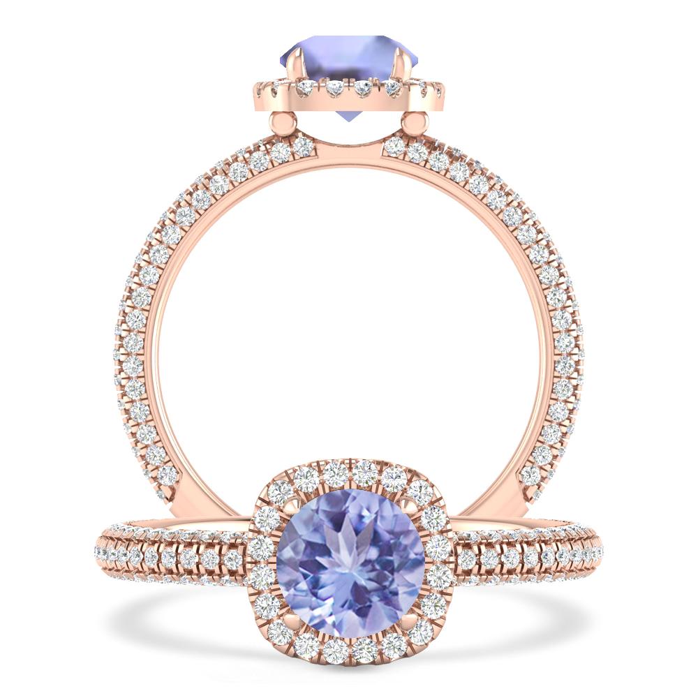 Rose Gold - Tanzanite