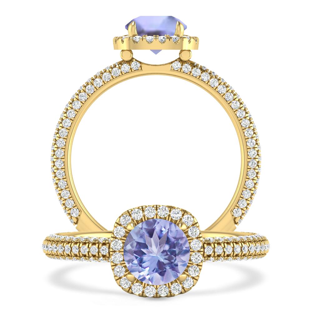 Yellow Gold - Tanzanite