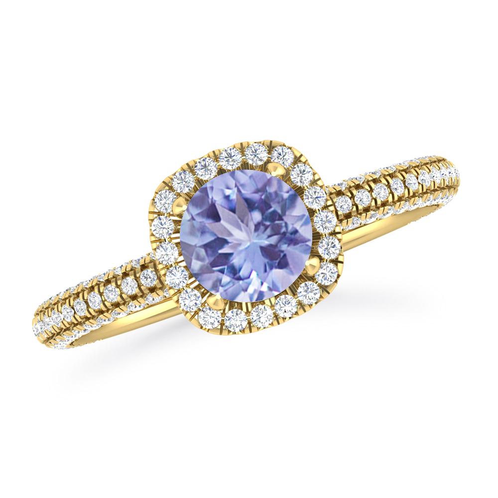 Yellow Gold - Tanzanite