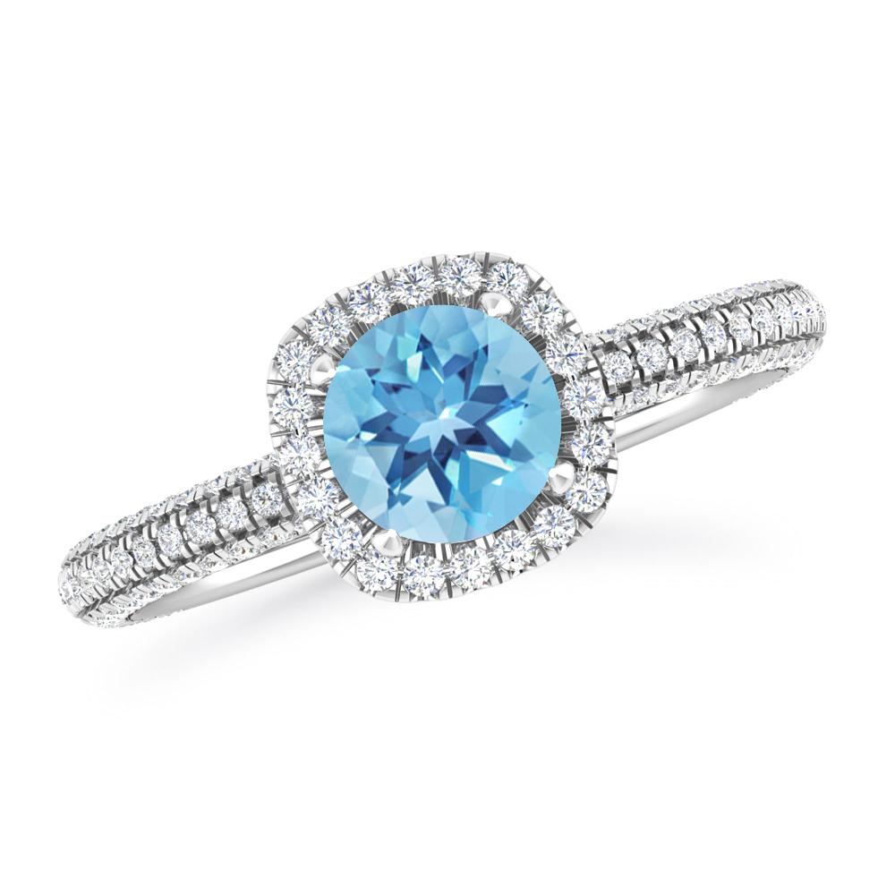 White Gold - Blue Topaz