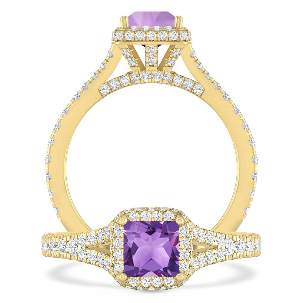 Yellow Gold - Amethyst