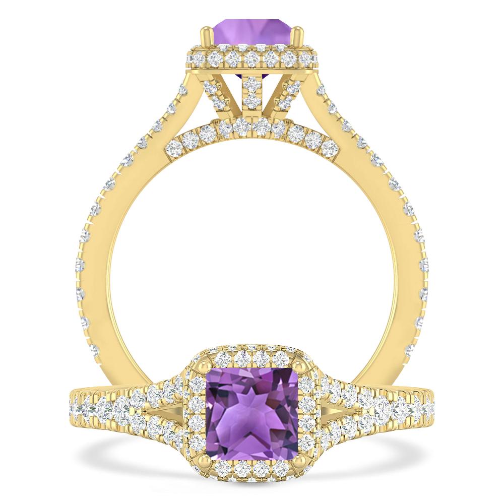 Yellow Gold - Amethyst