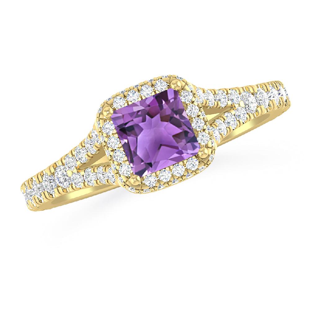 Yellow Gold - Amethyst